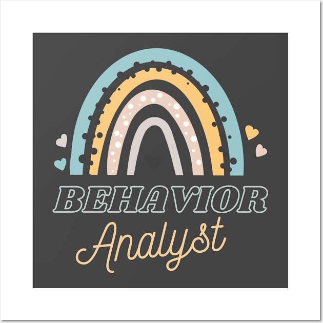 Behavior Analyst apparel or gift for every BA, BCBA or ABA Therapy student. Behavior Analyst appreciation gift Wall Art by The Mellow Cats Studio